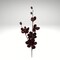 22" Burgundy Velvet Beaded Mini Magnolia Spray – Artificial Holiday Floral Stem-XS852905